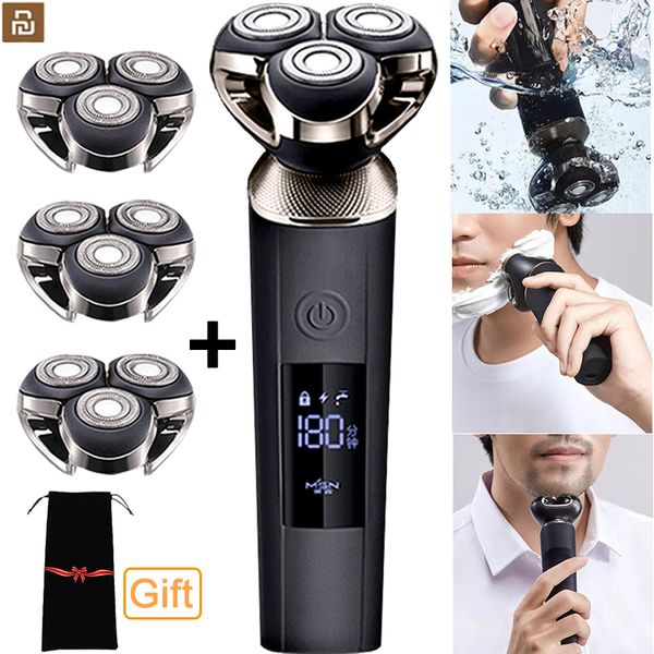 

xiaomi electric shaver for mens electric razor beard trimmer wet and dry beard razor waterproof led display shaver form youpin