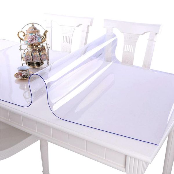 

soft glass pvc tablecloth waterproof anti-table cloth transparent table mats plastic pads crystal plate coffee cover