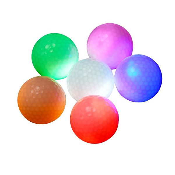 

golf balls 6 colors game portable gift long lasting accessories led glowing funny practicing training flashing light durable