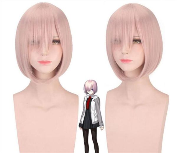 

party masks fgo fate/grand order wigs anime matthew kyrielite hair mash kyrielight synthetic wig women cosplay c053