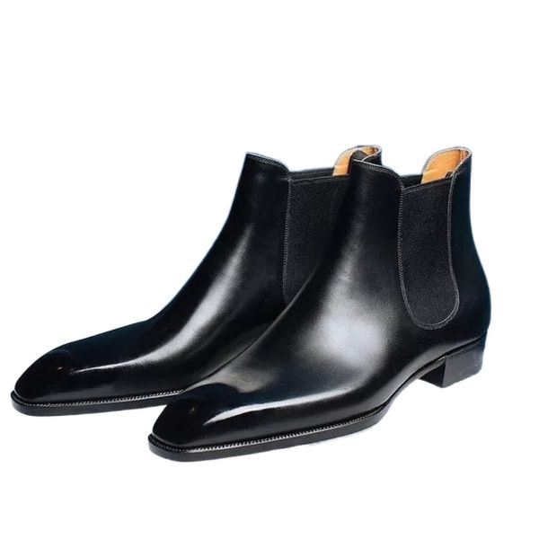 

dress shoes botas masculinas de couro sintÃ©tico com cadarÃ§o, calÃ§ados casuais estilo britÃ¢nico para negÃ³cios, tamanhos diferentes trdt, Black