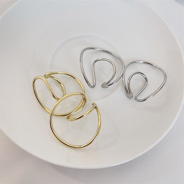 

french earrings non pierced metal special-shaped cochlea clip cold wind high sense temperament earbone female, Golden