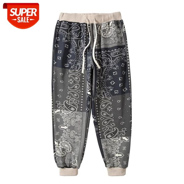 

cashew drawstring joggers sweatpants mens elastic waist streetwear oversize baggy sweat pants hip hop loose casual harem pants #iz8z, Black