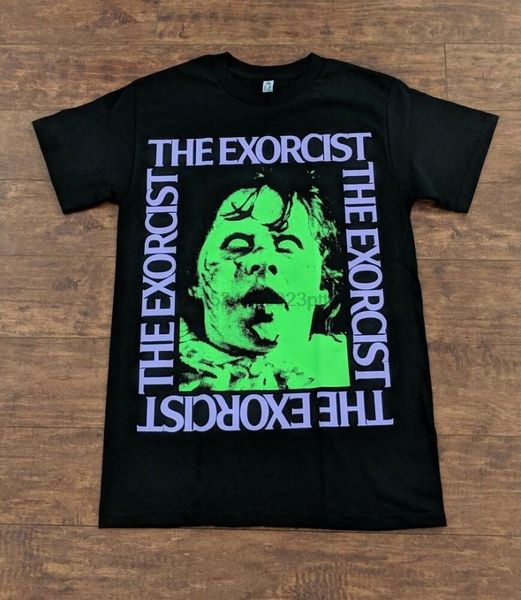 

men's t-shirts the exorcist regan face horror t shirt, White;black