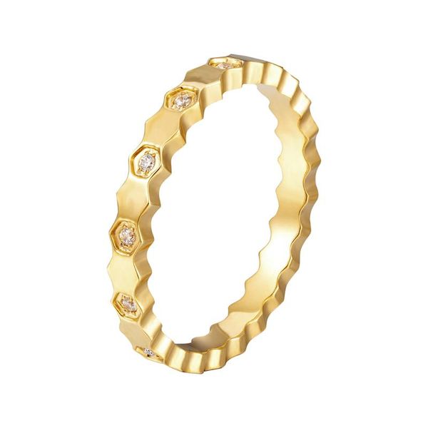 

cluster rings design gear shape cnc inlaid zircon woman ring titanium steel gold color fashion jewelry chic gift, Golden;silver