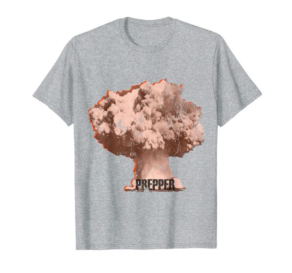 

prepper - atom bomb - environmental disaster t-shirt, White;black