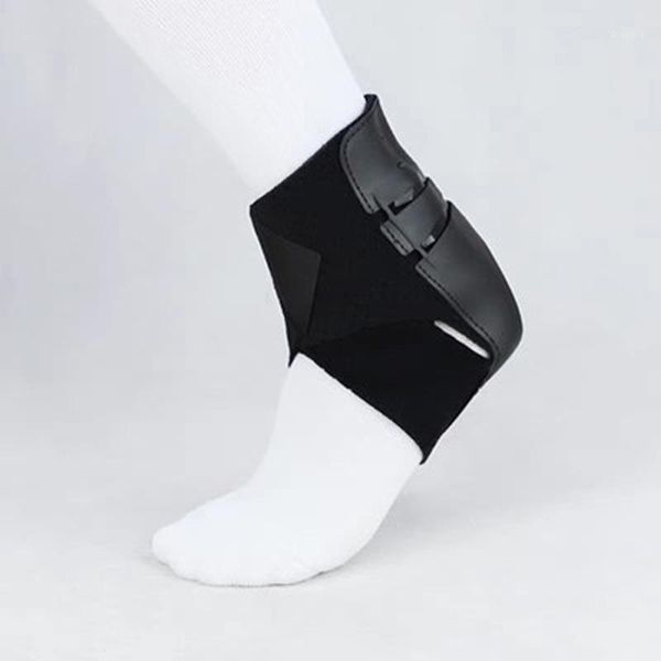 

ankle support adjustable strap sports rubber interlayer football socks breathable safety brace protector sprain foot stabilizer1, Blue;black