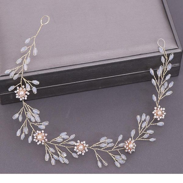 

bridal headband wedding hair jewelry pearl crystal headband bride hair accessories headband bridal tiara weddin qylyyp, Silver