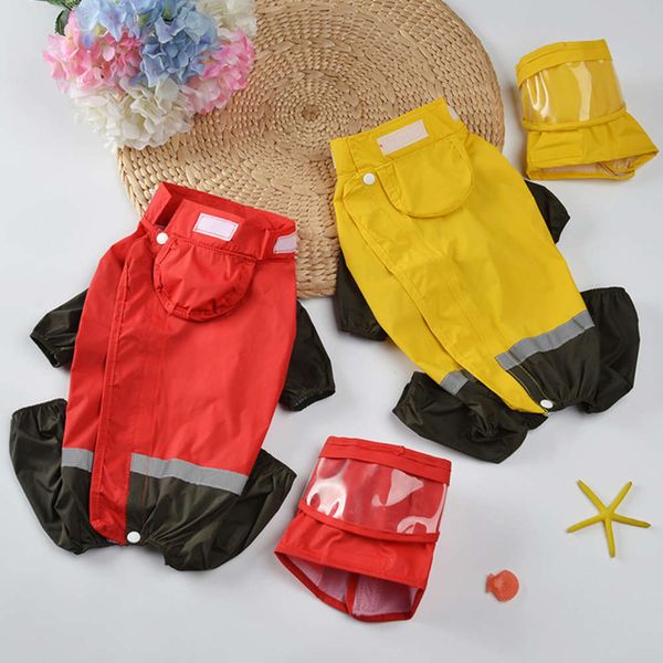 

2019 cloth pet mini dog bear bomei teddy new color matching waterproof raincoat