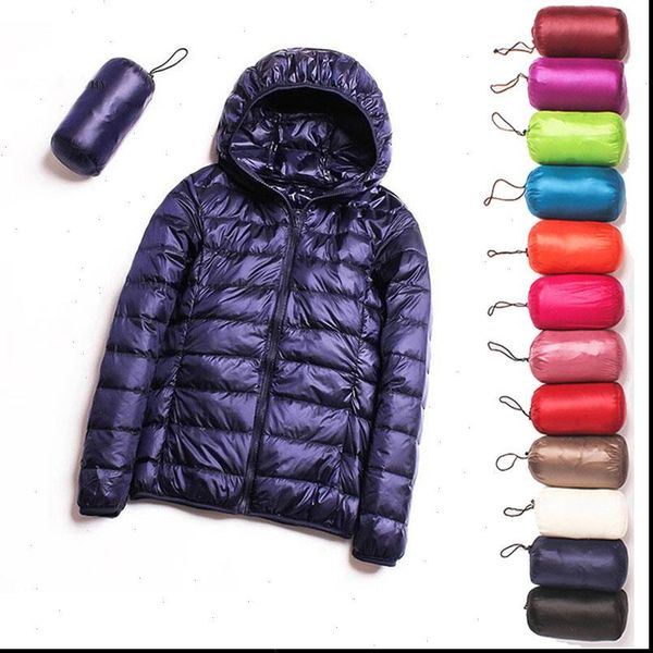 

winter down jacket women 90% duck down coat ultra light warm female portable plus size down jacket winter, Black