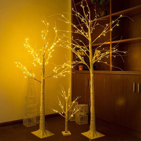 

led silver birch lamp christmas decorations for home eu indoor holiday light creative christmas tree lighting drop shipping