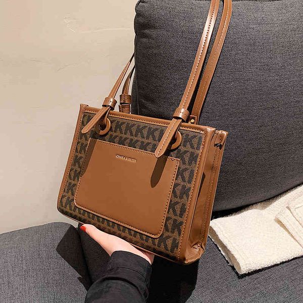 

bags handbags leopard women's large capacity 2021 fashion leisure shoulder autumn and winter minority versatile commuter tote, Black;red