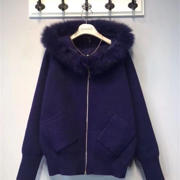 

poncho jumper 2021 computer knitted hooded full cardigans winter new women's sweater real hat cashmere knit jacket woman 9zgf, White;black