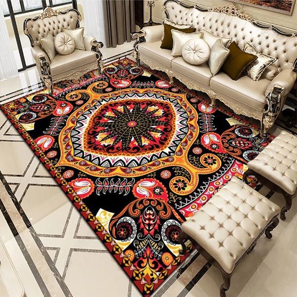 

persian bohemia carpet for living room retro vintage non-slip area rugs bedroom study l floor tapis 120x160cm washable mats