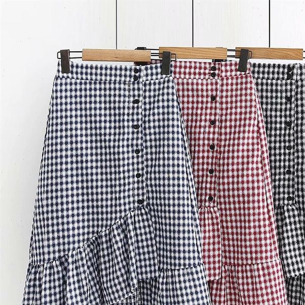 

lotus leaf plaid skirts womens high waisted checkered skirt harajuku dancing korean style sweat short skirts female 25, Black