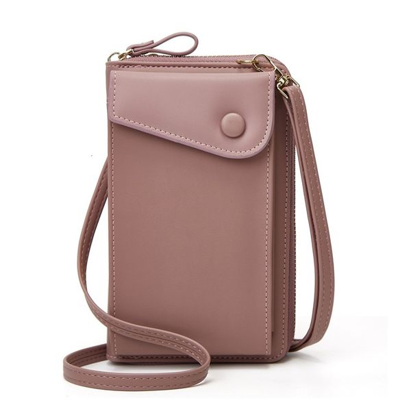 

2021 mobile phone bag zero wallet women's large capacity single shoulder messenger card cover y806, Red;black