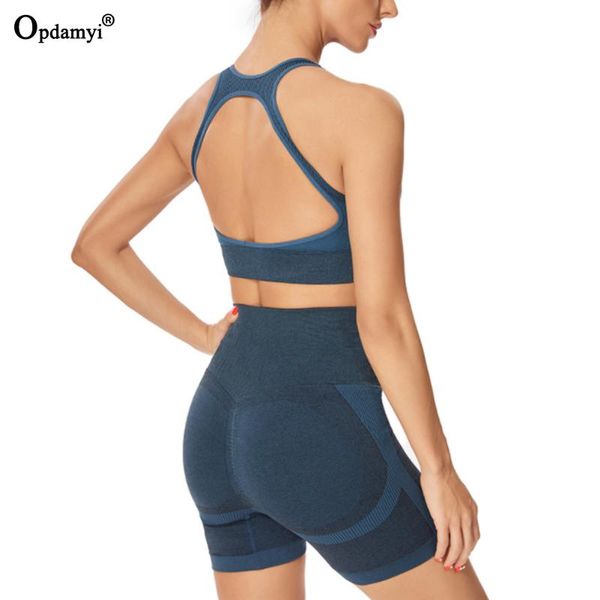 

yoga outfit seamless sports shorts set women fitness sport for gym trainingwear bra workout suit plus size