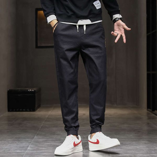 

ins autumn and winter casual pants for young menwinter, Black