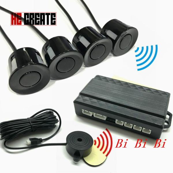 Telecamere per retromarcia per auto Sensori di parcheggio Sensore Parktronic con 4 per auto Backup inverso 22MM Indicatore sonoro Cicalino Sonda Sys