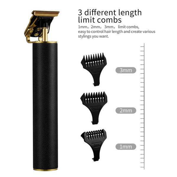 

usb rechargeable powerful clipper beard electric hairdresser razor barbershop cordless close to 0mm t head men haircut tools