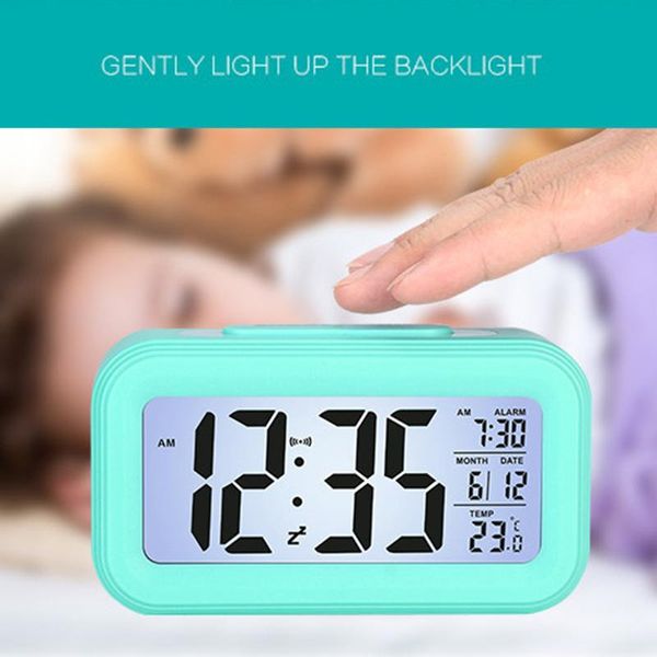 Weiteres Uhrenzubehör Home Desk Digitaluhr Sound Control Hintergrundbeleuchtung Alarm mit Datum und TemperaturKlingeltöne für Schlafzimmer Nachttisch Kinder