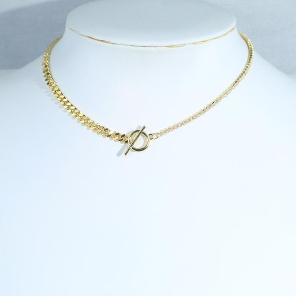 

chokers elegant dazzling cz tenis chain choker necklace luxury cuban with gold color toggle clasp for women jewelry, Golden;silver