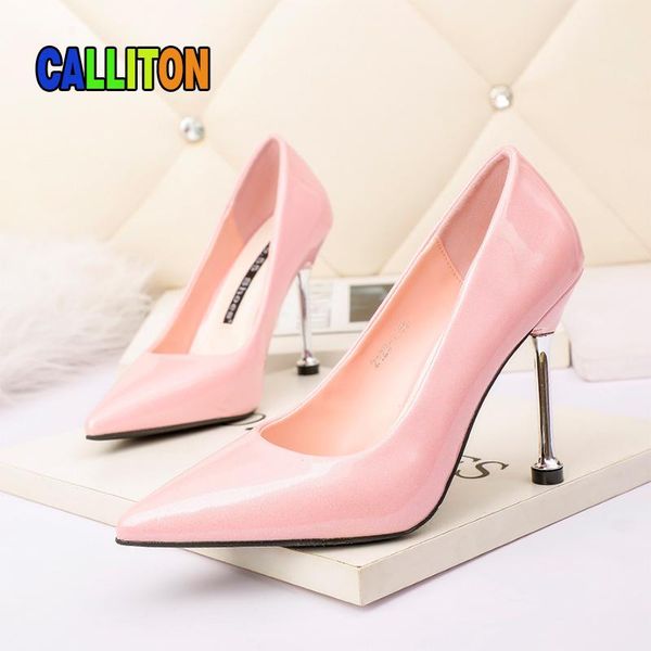 

dress shoes calliton high-end pumps nightclub banquet pink pointed high heels 2021 autumn occupation ol womens single, Black