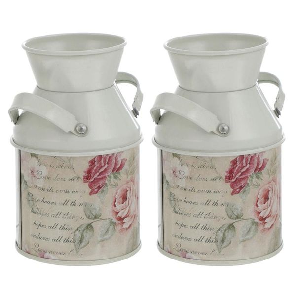 

vases 2pcs vintage flower vase decorative holder with handle garden decor