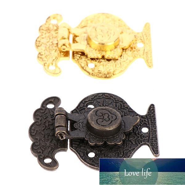 Antique Bronze Hasp Latch Jóias De Madeira Bloqueio Mini Cabinete Caso Bloqueio Locks Decorativo Punho Hardware