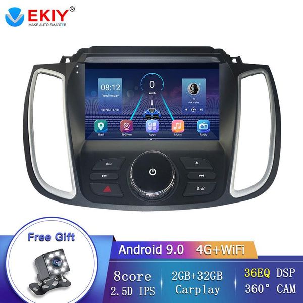 

car dvd player ekiy 36eq dsp for kuga 2 escape 3 2012-2021 android 9.0 radio multimedia navigation gps stereos carplay no din