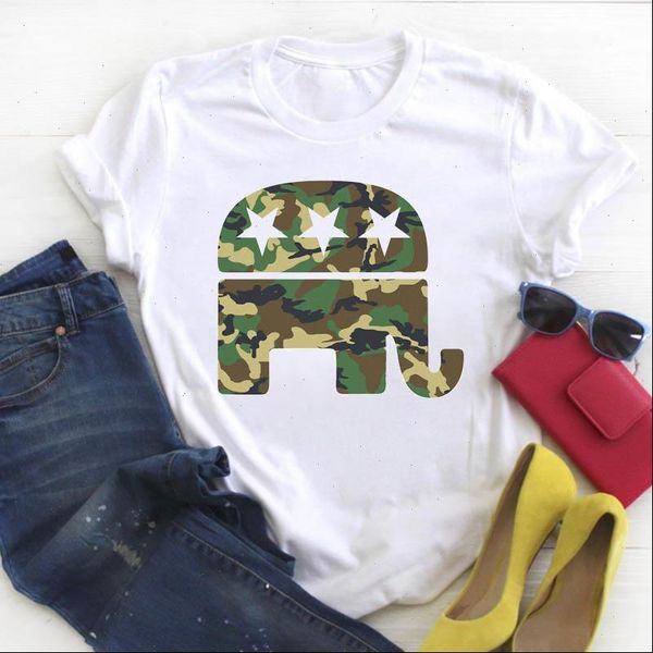 

women lady cartoon star camouflager printed animal summer ladies t tee tshirt womens female shirt clothes graphic t shirt, White