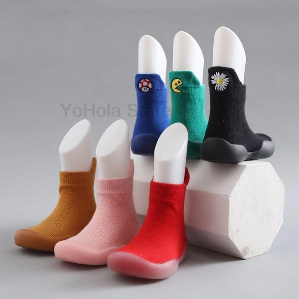 

first walkers children anti-slip shoes born baby girl non-slip floor soft socks boy rubber sole cartoon indoor infant
