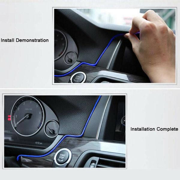 

emergency lights 200cm green led car interior decorative atmosphere wire strip light lamp cold power driver 12v