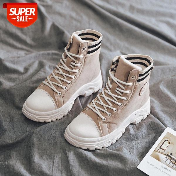 

2020 women boots winter snow boots female duantong warm flat with women shoes tide botas mujer black #k320