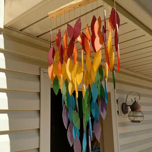 

decorative objects & figurines garden decor rainbow waterfall driftwood wind chimes windchime for patio balcony outdoor hanging o