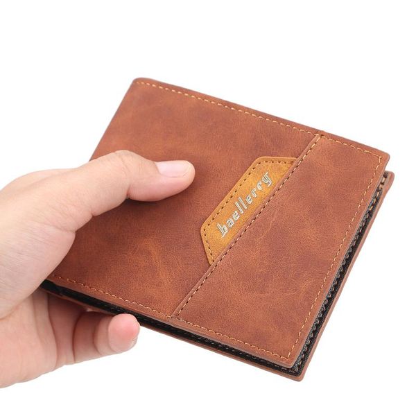 

wallets products korean men's wallet short multi-card position horizontal bag fashion thin pu, Red;black