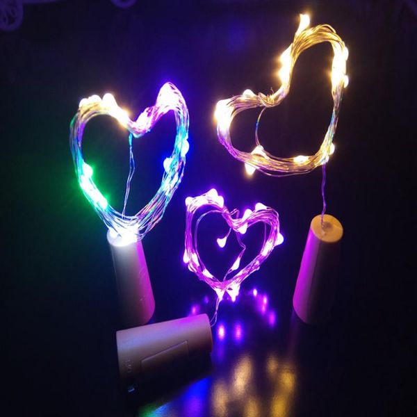

strings 1/2m 10/20led strip light cork shaped bottle ser lamp holiday home wedding decoration silver wire button batery string