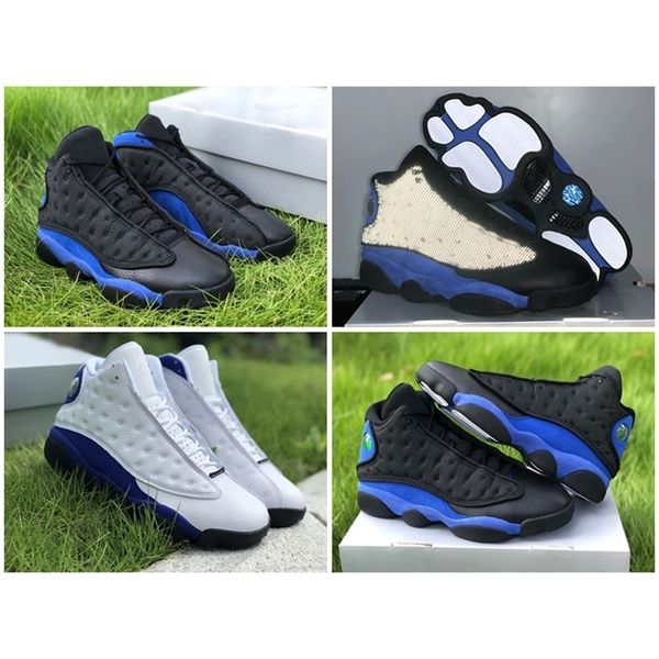 

new 13 13s black hyper royal 3m reflective lucky green aurora green playground black cat men women sneaker shoes flint bred sneakers