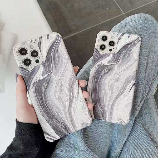 

ink painting marble phone cases for iphone 12 11 pro promax xs max 8 plus