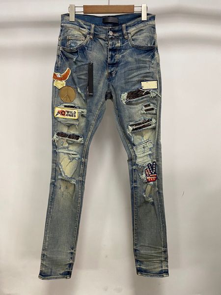 

2021 latest spring summer casual mens womens designers jeans pants, Blue