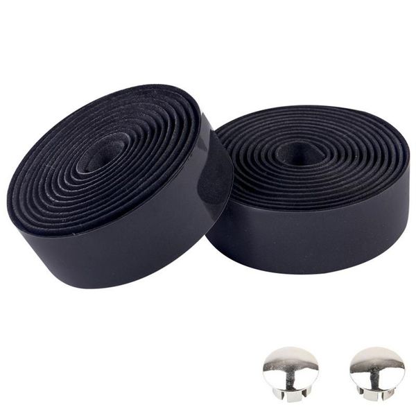 

bike handlebars &components 1 pair bicycle handlebar tape with plugs elastic rubber foam anti-slip cycling handle bar wrap for most of ha