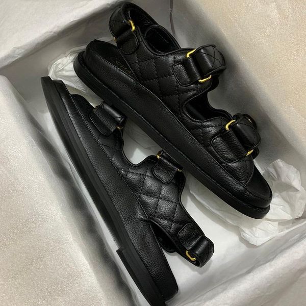 

sandals 2021 women's fashion brand shoes genuine leather for woman 35-41, Black