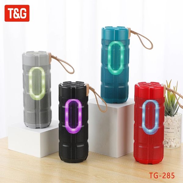 TG Serisi TG 285 Kablosuz Bluetooth Hoparlörler Taşınabilir Hoparlör Güçlü Yüksek Boombox Su Geçirmez Bas HIFI TF FM Radyo ile LED Işık Flaş