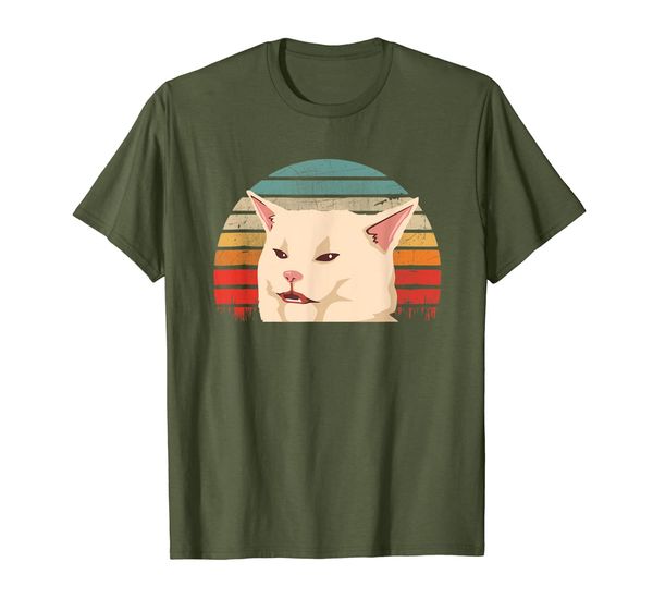 

Retro Vintage Confused Cat Meme Funny T-Shirt, Mainly pictures