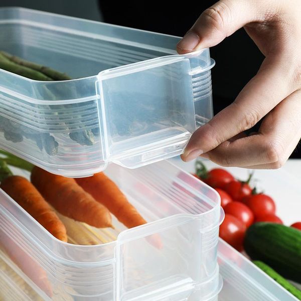

storage bottles & jars refrigerator box transparent sealed home simple multi-layer plastic fresh-keeping grains container