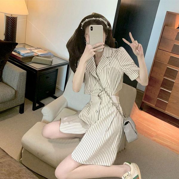 

casual dresses kl 2021 summer hepburn style can be sweet or salty, Black;gray