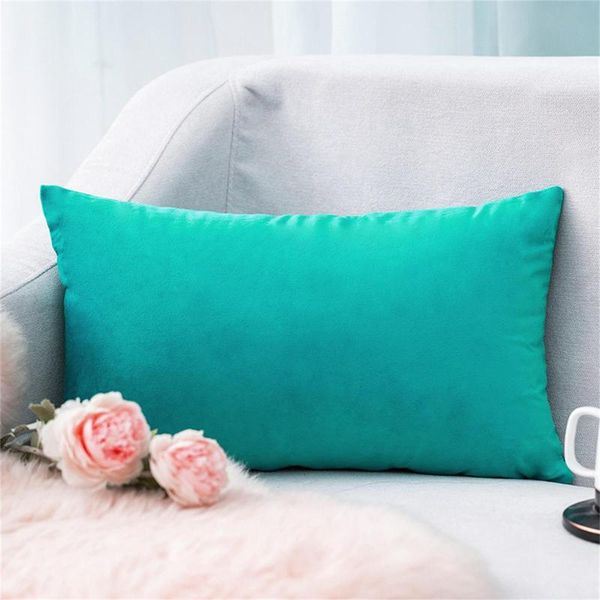 

cushion/decorative pillow super soft velvet pillowcase rectangular cover solid color decorative cushion sofa bed waist pad
