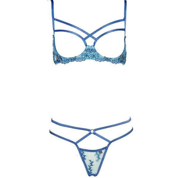 

fj298 mermaid blue dew open file women's fun underwear set cd cup large bra strap, Red;black