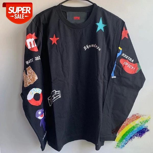 

Kanye CPFM.XYZ Tattoo Long Sleeve T-shirts Men Women 1:1 Best Quality Top Tees #NF9i, White;black