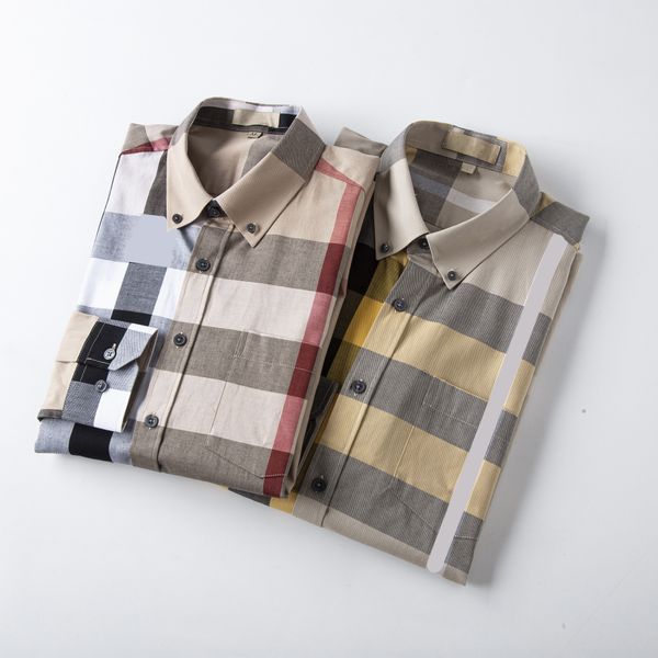 

2022 designers mens dress shirts business fashion casual long sleeve shirt brands men spring slim fit chemises de marque pour hommes clothin, White;black